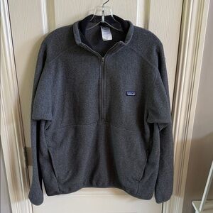 Patagonia Mens Sychilla Men's Gray Half-Zip Fleece. Size Medium